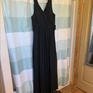 Elegant Black Evening Gown/ brides maid dress